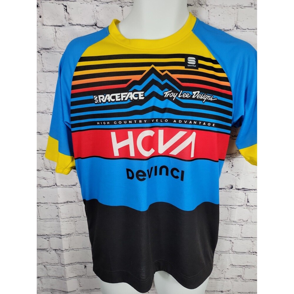 Mens Sportful Cycling Jersey Size Med Multicolored